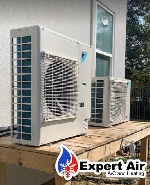 AC Units on Platform Outside of Home
